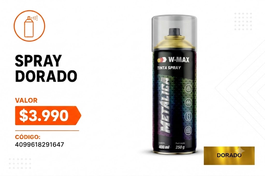 Oferta Spray Dorado