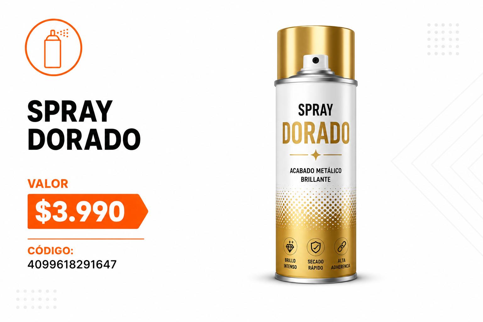 Oferta Spray Dorado