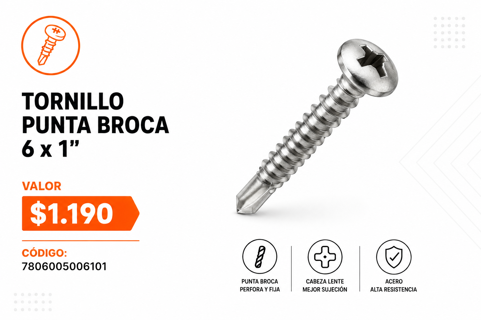 Oferta Tornillo Punta Broca